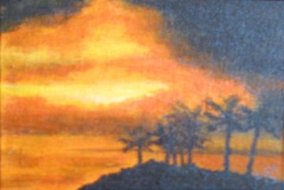 Solnedgang p Bali